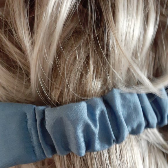 Blue Silk Headband turban style - Picture 9 of 15